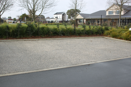 Exposed aggregate with special stone mix