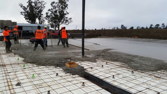 Concrete a shed floor