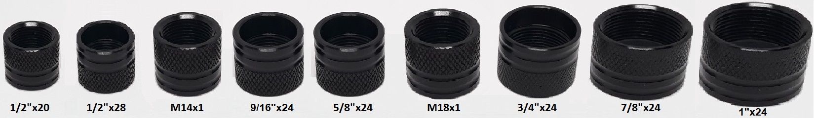 Barrel Muzzle Brake Thread Cap Protector Cover Screw On Black Aluminium
