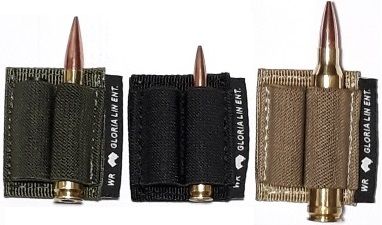 2 round holder for extra 2 rounds of ammunition velcro attach to the rifle stock