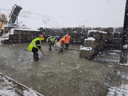 No stopping for rain, hail, shine or even snow this day!