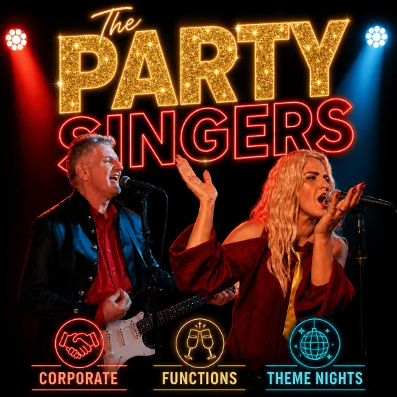 The Party Singers Christchurch Band Hire Two Piece Party Band The Party Singers.
Band Hire Christchurch, Perfect for Corporate, Functions and Theme Parties.